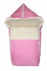 Конверт в коляску для новорожденного натуральный мех Мериноса ЗИМА