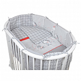 PITUSO Комплект для овальной кровати 6 пр ЗЕБРА Серый