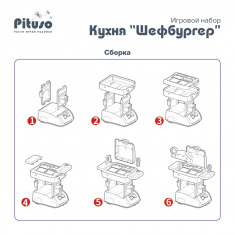 PITUSO Игровой набор Кухня "Шефбургер", в рюкзаке