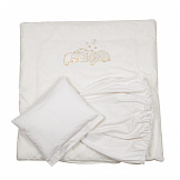 PITUSO Комплект для круглой кровати 5 пр ЗВЕЗДОЧКА Кремовый( только круглая простынь,без бортика)