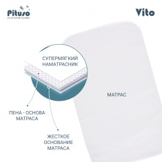PITUSO Колыбель Vito Light Grey /Светло-серый