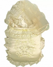 **LITTLE PEOPLE Конверт на выписку 7 пр РАФАЭЛЛО с лентами, молочный