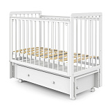 PITUSO Кровать детская TINY ящик-маятник/колесо Белая аляска