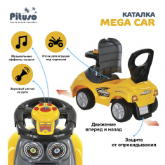 PITUSO Каталка Mega Car (муз.панель) 3-6 лет