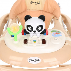 BAMBOLA Ходунки Panda (6 силик.кол,игр.,муз) Apricot/Бежевый