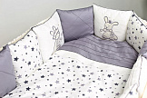 LAPPETTI Комплект в кроватку универсальный 6 предметов ЗВЕЗДОЧЕТ Серый 