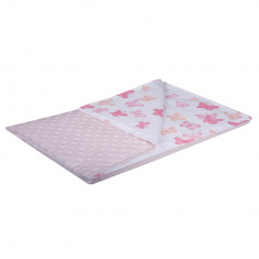 BAMBOLA Плед детский  двухсторонний БАБОЧКИ 90*90 см Розовый