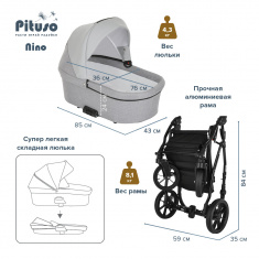 Детская коляска PITUSO Nino 2 в1 new