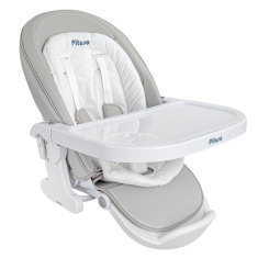 PITUSO Стул для кормления 3 в1 электрокачели/стул/бустер Light gray/Светло-серый+KD4022 тарелка
