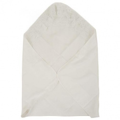 PITUSO Пеленка с кружевным уголком Молочный