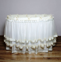 LAPPETTI Подзор на кроватку (юбка с ярусом) Бежевый