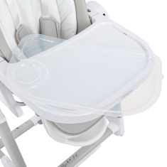 PITUSO Стул для кормления 3 в1 электрокачели/стул/бустер Light gray/Светло-серый+KD4022 тарелка