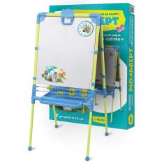 НИКА Доска знаний-мольберт двусторонний Пушистая Азбука