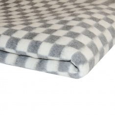 ЕРМОШКА Одеяло детское байковое КЛЕТКА Серый