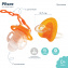 PITUSO Пустышка силиконовая + держатель размер M ORANGE FOX