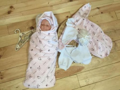 GulSara Комплект на выписку 7 пр Розовый ЛЕТО 