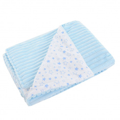 BAMBOLA Плед  детский 90*90 двухсторонний Голубой