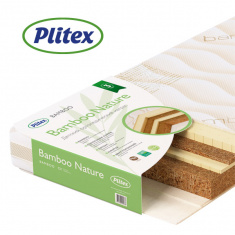 PLITEX Матрас в кроватку BAMBOO NATURE кокос+латекс (119х60х11см)