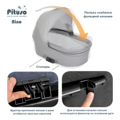 Детская коляска PITUSO Nino 2 в1 new