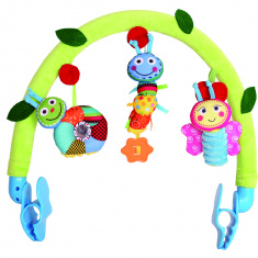 BIBA TOYS Дуга на коляску Счастливые Гусенички 50*33 см