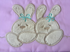 LAPPETTI  Комплект в кроватку 6 предметов ЗАЙКИ СПЯТ