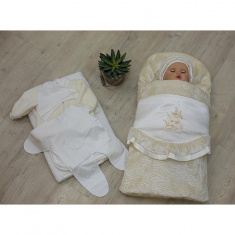 GulSara Комплект на выписку 7 пр Каракуль Молочный ЗИМА