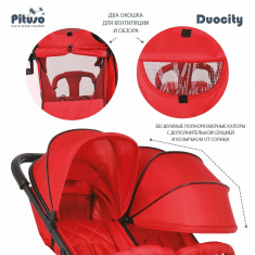 Прогулочная коляска для двойни PITUSO DUOCITY /PU 2021