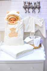 GulSara Комплект на выписку 8 пр Велсофт Молочный ЗИМА