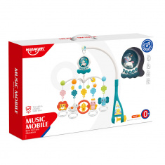 HUANGER Музыкальный мобиль Зоопарк, на батарейках, пласт. игрушки