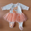LITTLE STAR Комбинезон с юбочкой "Белочка" Персик