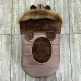 LITTLE STAR Конверт-Кокон на 2-х молниях Мишутка Шоколад,капюшон с замком,иск.опушка(утепленный)