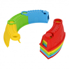 PILSAN Песочница складная Песочный Замок,с аксесс-ми (88х88х15h),разноцветная