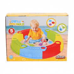 PILSAN Песочница складная Песочный Замок,с аксесс-ми (88х88х15h),разноцветная