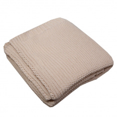 BAMBOLA Плед детский вязаный  двухсторонний 90*90 см Бежевый