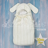 LITTLE STAR Кокон Зайчонок Ажурный Кремовый (ангора,хл,флис) 