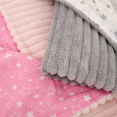 BAMBOLA Плед  детский 90*90 двухсторонний Серый