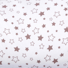 BAMBOLA Подушка для беременных U-3м Звёзды кофейные на белом