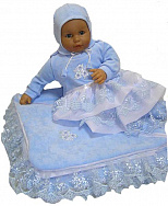 БАЛУ Комплект на выписку 8 пр ЗЕФИР голубой ВЕСНА-ОСЕНЬ