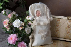 GulSara Комплект на выписку 6 пр ПРИНЦЕССА  Бежевый ЛЕТО