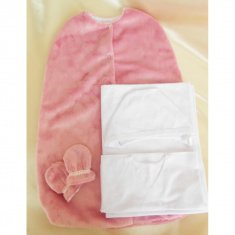 БАЛУ Комплект на выписку 8 пр АНГЕЛОЧЕК с комбинезоном розовый осень