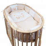 PITUSO Комплект для овальной кровати 6 пр НА ЛУЖАЙКЕ Бежевый