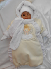 БАЛУ Комплект на выписку 8 пр АНГЕЛОЧЕК с комбинезоном розовый осень