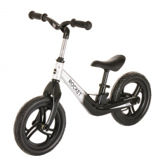 PITUSO Беговел ROCKET, MAGNESIUM,Серебристо-черный/Black+Silver,колеса EVA 12"