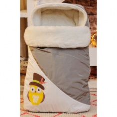 АРГО Конверт меховой СОВУШКА Хаки ЗИМА