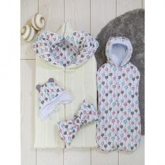 АРГО Конверт на выписку и прогулку Bunnyphant Белый