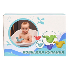 PITUSO Набор ковшей детских для купания Птичка Зеленый+Оранжевый