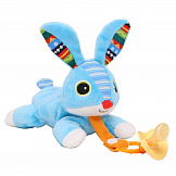 BIBA TOYS Развивающая игрушка-держатель для соски Зайчонок Брюс,15*10*10 см