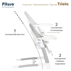 PITUSO Стул для кормления 3 в1 электрокачели/стул/бустер Triola
