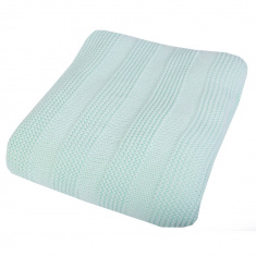 BAMBOLA Плед детский вязаный  двухсторонний 90*90 см Мятный