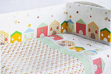 RABBY BABY КПБ 3 предмета ДОМИКИ Зеленый